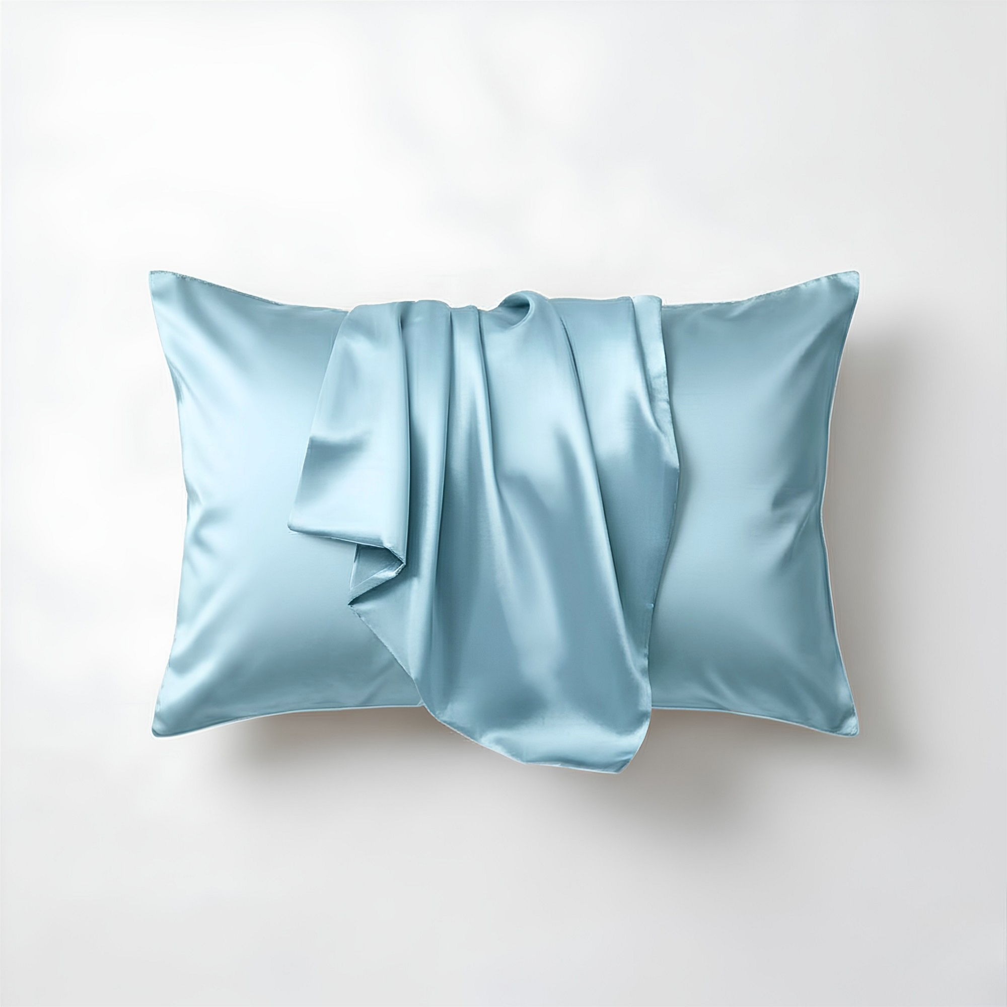 Taie d'oreiller en soie de mûrier - Bleu clair